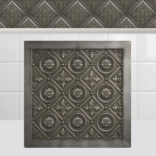 Azulejo Roseta de hojalata prensada victoriana rejilla de 
