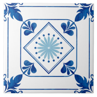 Azulejo Rosette Mediterráneo (azul claro) Tile cerámico