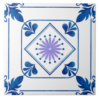 Azulejo Rosette Mediterráneo (Lilac) Tile cerámico