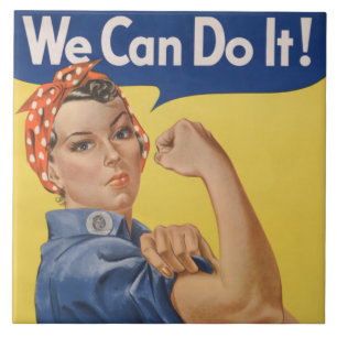 Azulejo Rosie the Riveter: El empoderamiento femenino fuer