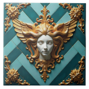 Azulejo Rostro Alado de Vesta