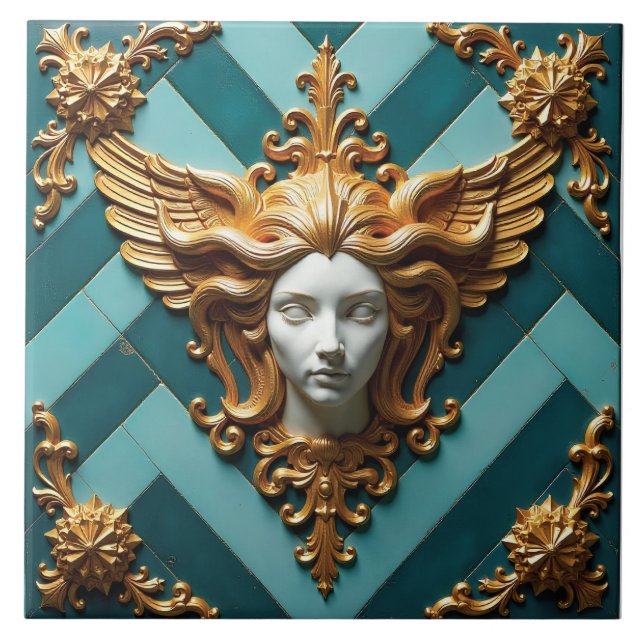 Azulejo Rostro Alado de Vesta (Frente)