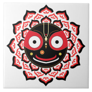 Azulejo Rostro de Lord Jagannath Chakra Deidad Hindú
