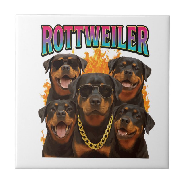 Azulejo Rottweiler  (Frente)