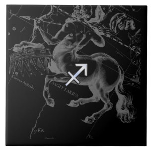 Azulejo Rótulo cromado Sagittarius Zodiac Hevelius alreded