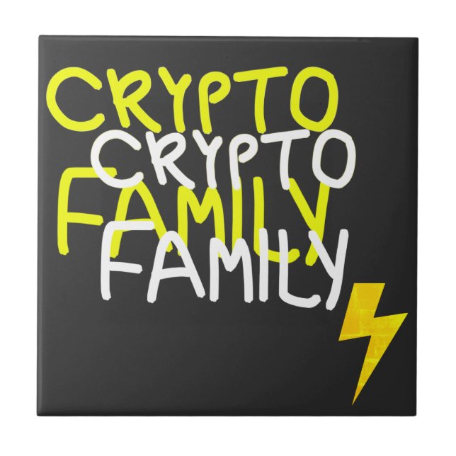Azulejo Rótulo de energía de la familia Crypto Funky (Frente)