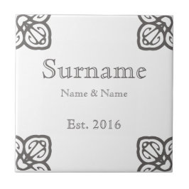 Azulejo Rótulo de nombre de familia español