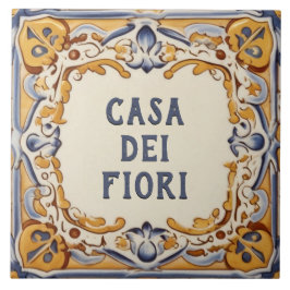 Azulejo Rótulo de nombre de la Casa de Diseño Español Amar