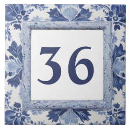 Azulejo Rótulo de placa de la casa Personalizado Delft azu