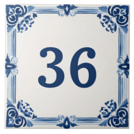 Azulejo Rótulo de placa de la casa Personalizado Delft azu
