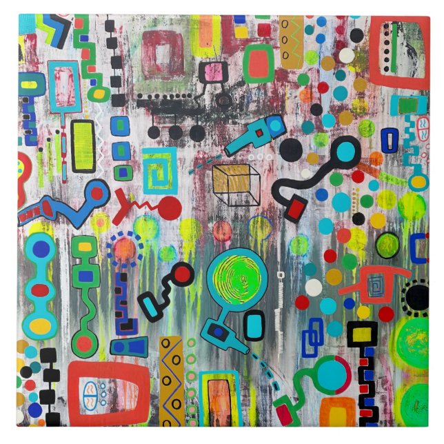 Azulejo Rótulo del Times 6 x 6 mosaico cerámico (Frente)