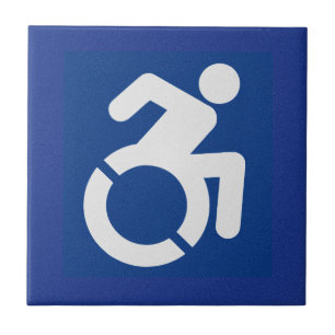 Azulejo Rótulo discapacitado moderno