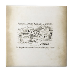 Azulejo Rótulo francés del almacén grande