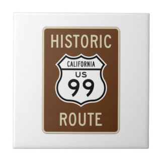 Azulejo Rótulo histórico de la ruta 99 de los E.E.U.U. de