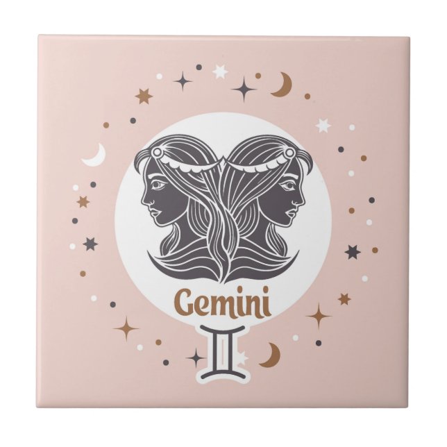 Azulejo Rótulo Zodiac Gemini (Frente)