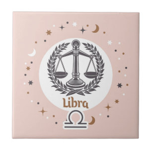 Azulejo Rótulo Zodiac Libra