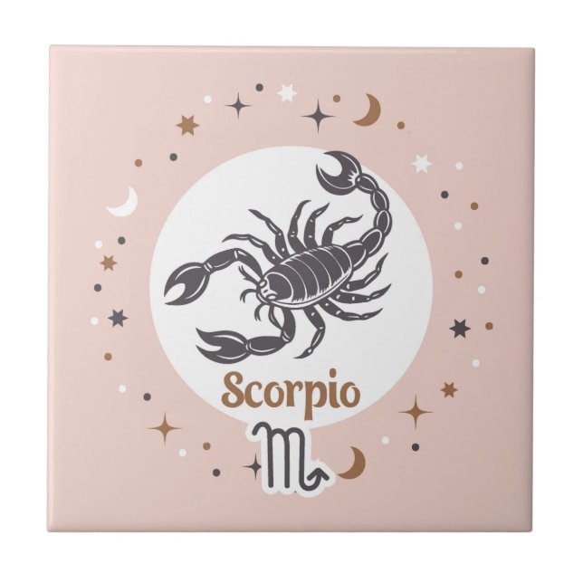 Azulejo Rótulo zodiaco Escorpio (Frente)