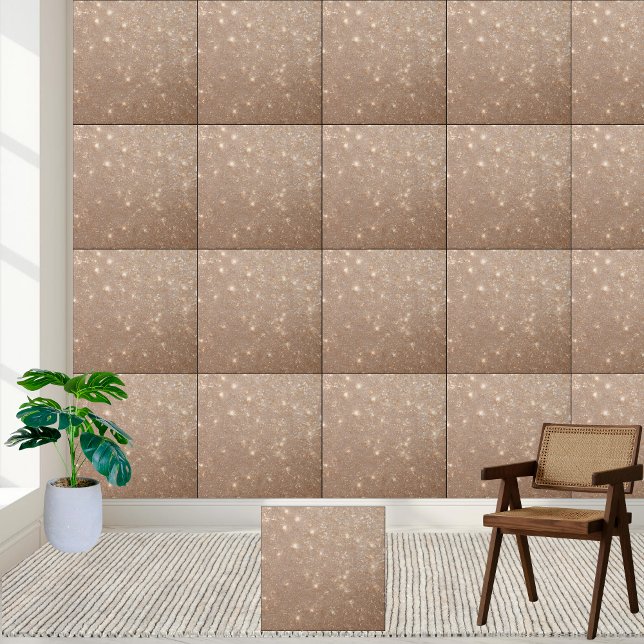 Azulejo Rough Beige Purpurina Tile cerámico (Rough Beige Glitter Ceramic Tile)