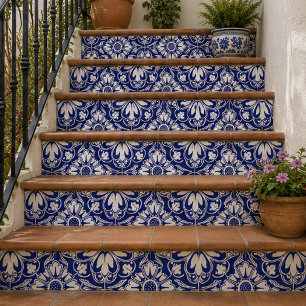 Azulejo Royal Garden Classic Blue Floral Mosaic