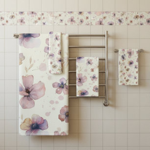 Azulejo Rubor crema boho acuarela flor silvestre