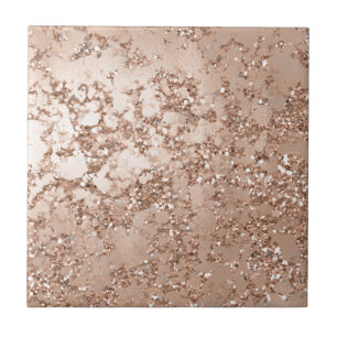 Azulejo Rubor Rosa Dorado Brillante Glam Crackle de Pared