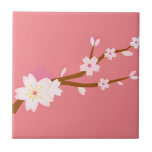 Azulejo Rubor rosa Sakura CH Blossom japonés