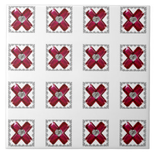 Azulejo Ruby Diamond Art, rojo