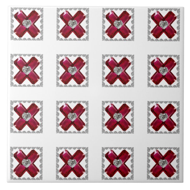 Azulejo Ruby Diamond Art, rojo (Frente)