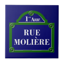 Ruda Moliere, placa de calle de París