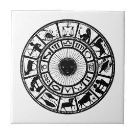 Azulejo Rueda de zodiaco vintage