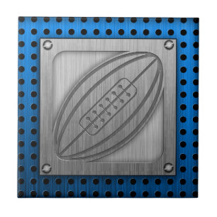 Azulejo Rugbi cepillado de la Metal-mirada