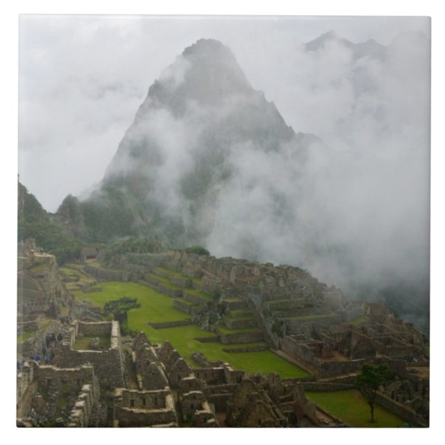 Azulejo Ruinas antiguas de Machu Picchu con Andes (Frente)