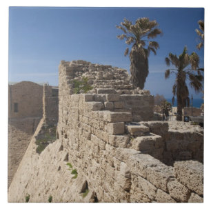 Azulejo Ruinas de Cesarea del puerto construido por Herode