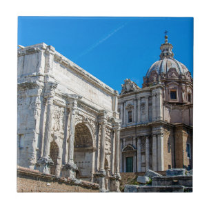 Azulejo Ruinas del Foro Romano en Roma, Italia
