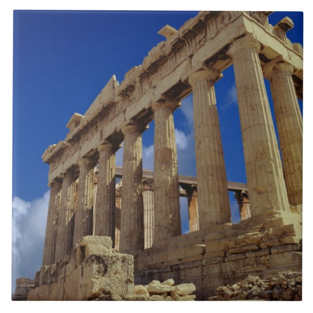 Azulejo Ruinas griegas, acrópolis, Grecia (Frente)