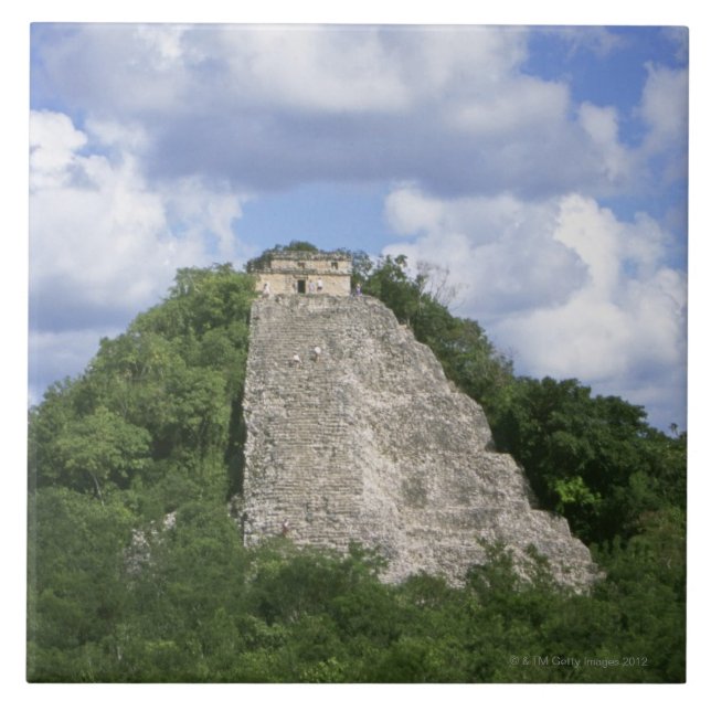 Azulejo Ruinas mayas de Coba, península del Yucatán, (Frente)