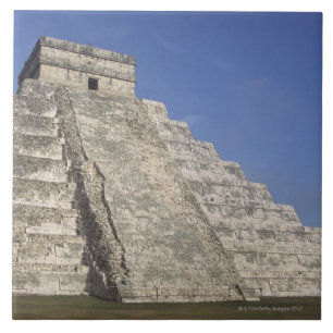Azulejo Ruinas mayas en Chichen Itza, pirámide de