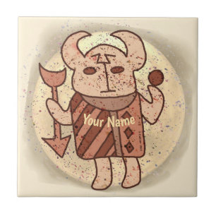 Azulejo Runa Toro Tribal