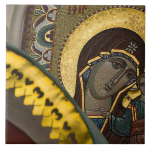 Azulejo Rusia, Moscú, Plaza Roja. Nuestra Señora de Kazán