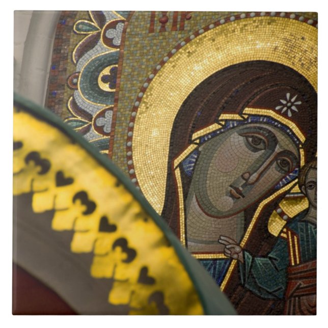 Azulejo Rusia, Moscú, Plaza Roja. Nuestra Señora de Kazán (Frente)