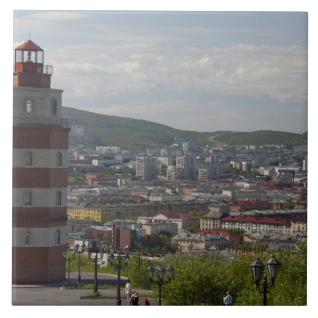 Azulejo Rusia, Murmansk. La ciudad más grande al norte (Frente)