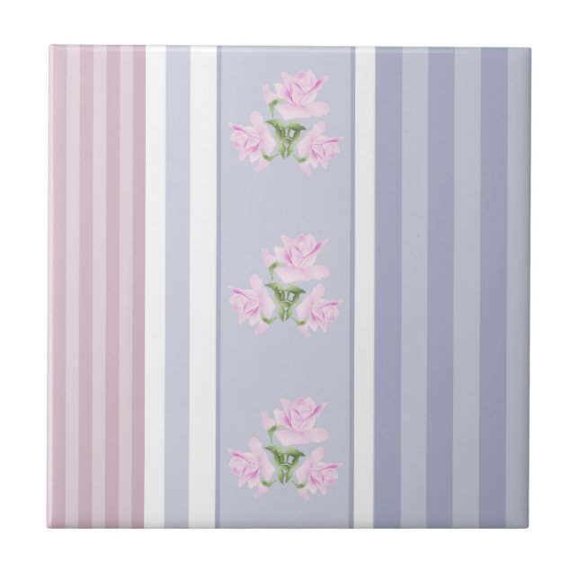Azulejo Ruso, a rayas, patchwork (Frente)