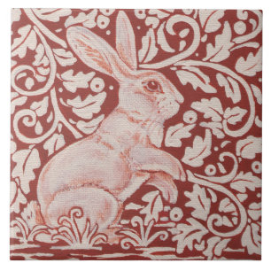 Azulejo Rust Color Rabbit & Leads Diseñador Cerámica Tile