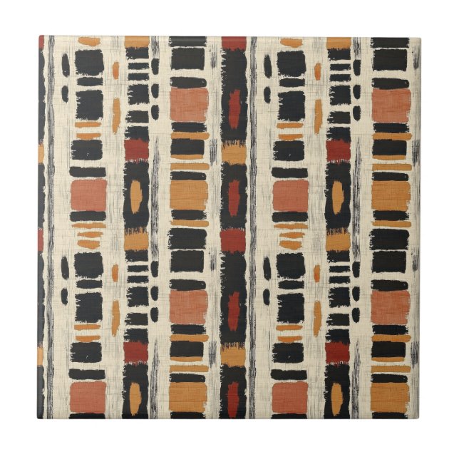 Azulejo Rustic Mudcloth Geometric Pattern (1) (Frente)