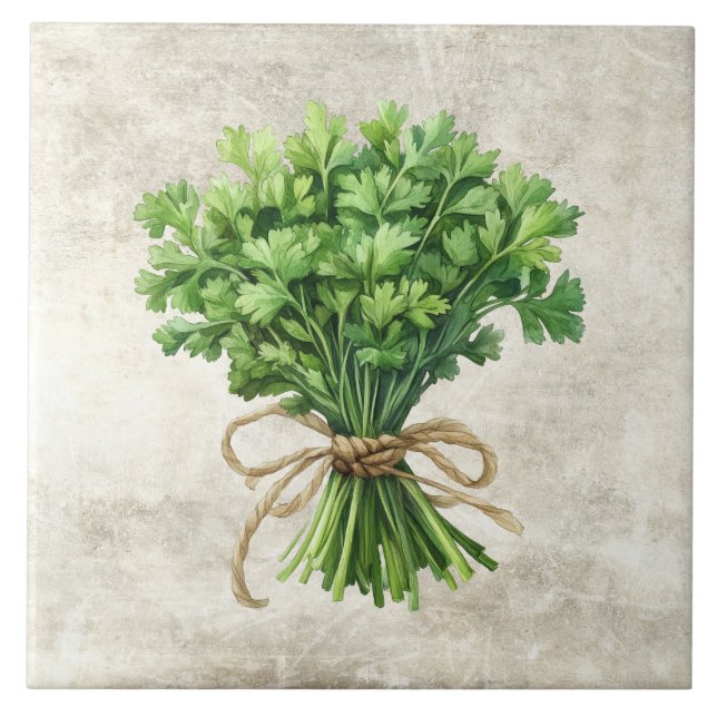 Azulejo Rustic Parsley Faux Ceramic Tile (Frente)