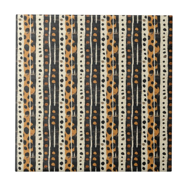 Azulejo Rustic Southwestern Stripe Pattern (3) (Frente)