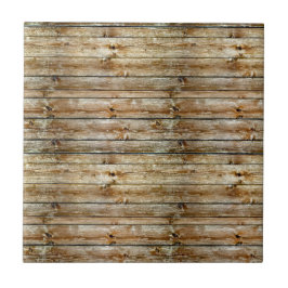 Azulejo Rustic Weathered Brown Wood Plank Seamless Pattern