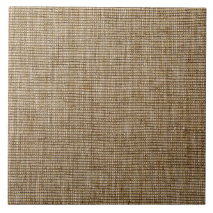 Azulejo Rústica Burlap Naturaleza Patrón Cerámica Tile - N