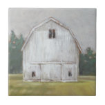 Azulejo Rústico Barn<br><div class="desc">Rústico Barnyard I por Ethan Harper. Granero blanco rústico en un campo con árboles.</div>