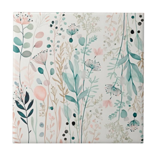 Azulejo Rústico de flor silvestre (Frente)